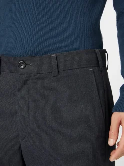 Hosen * Hannes Roether Herrenhose Strukturstreifen Anthrazit