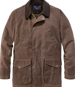 Jacken * Manifattura Ceccarelli Herrenjacke gewachst Mittelbraun