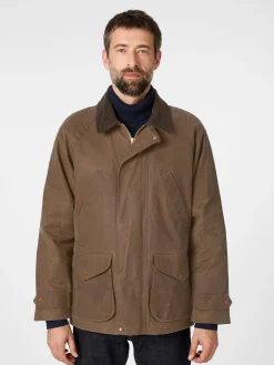Jacken * Manifattura Ceccarelli Herrenjacke gewachst Mittelbraun