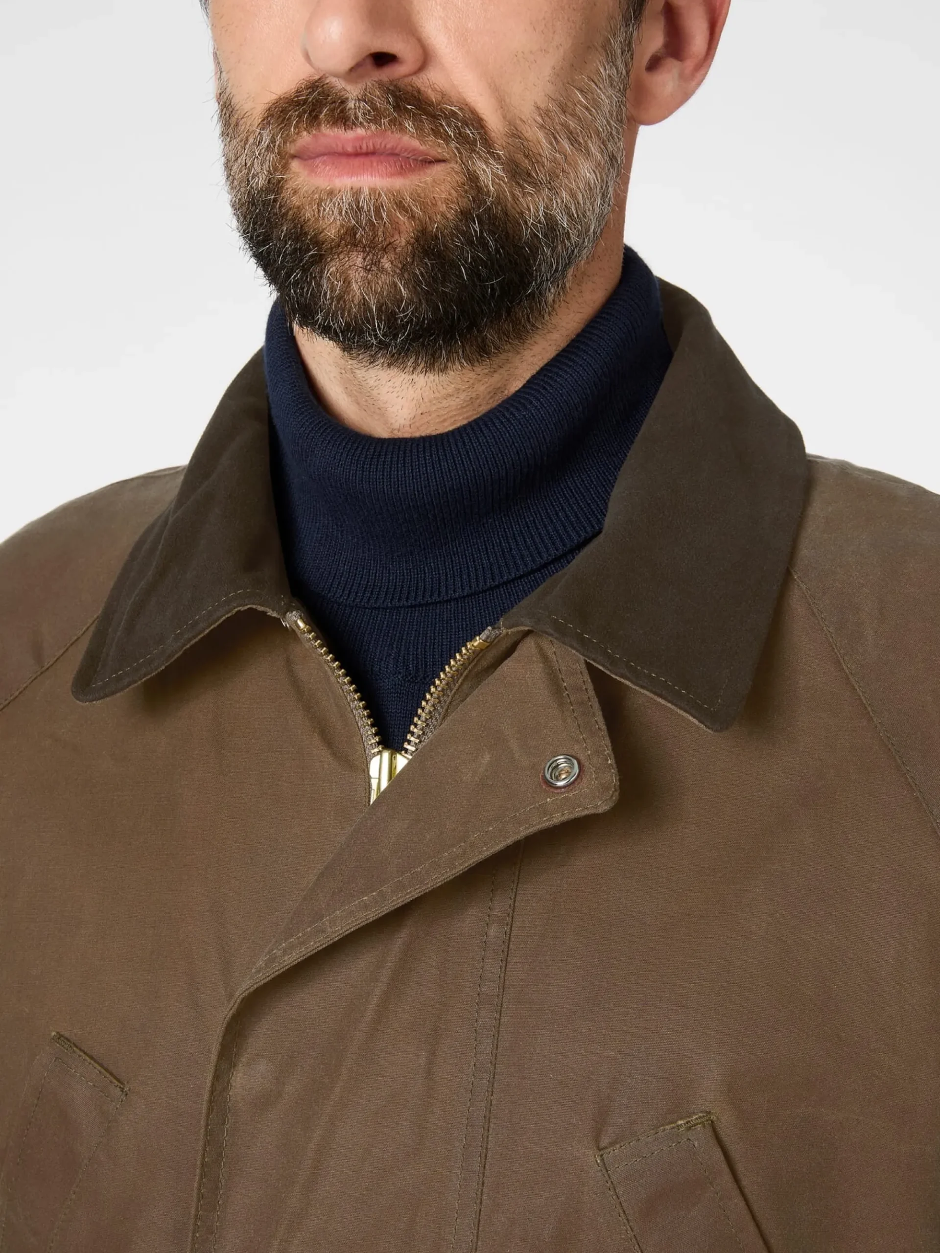 Jacken * Manifattura Ceccarelli Herrenjacke gewachst Mittelbraun