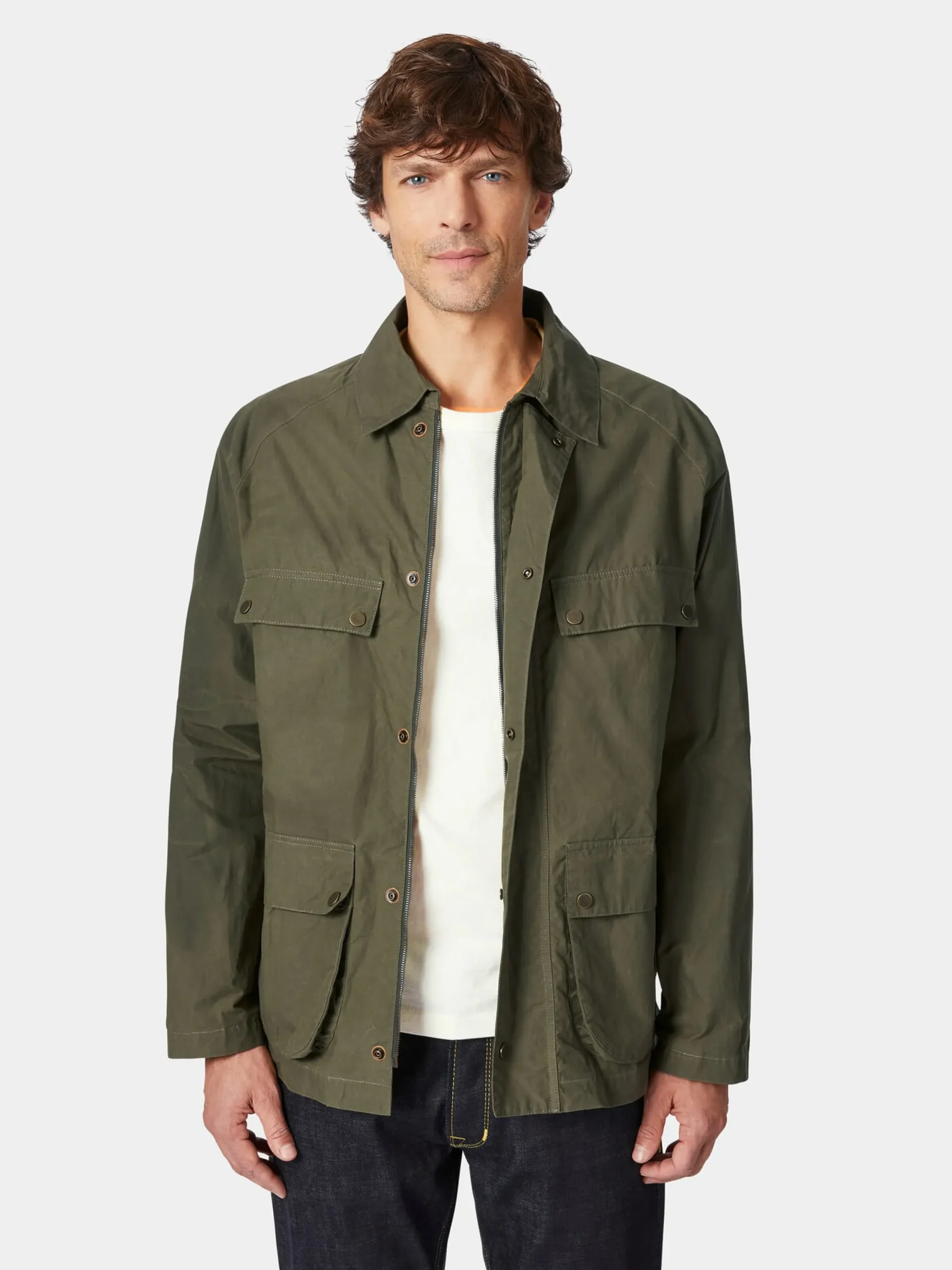 Jacken * L’impermeabile Herrenjacke gewachst Oliv