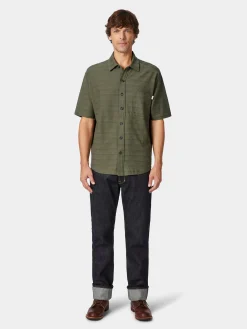 Hemden * Knowledge Cotton Apparel Herren-Jereyhemd Oliv