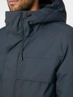 Mäntel * Knowledge Cotton Apparel Herren-Kapuzenmantel Dunkelblau
