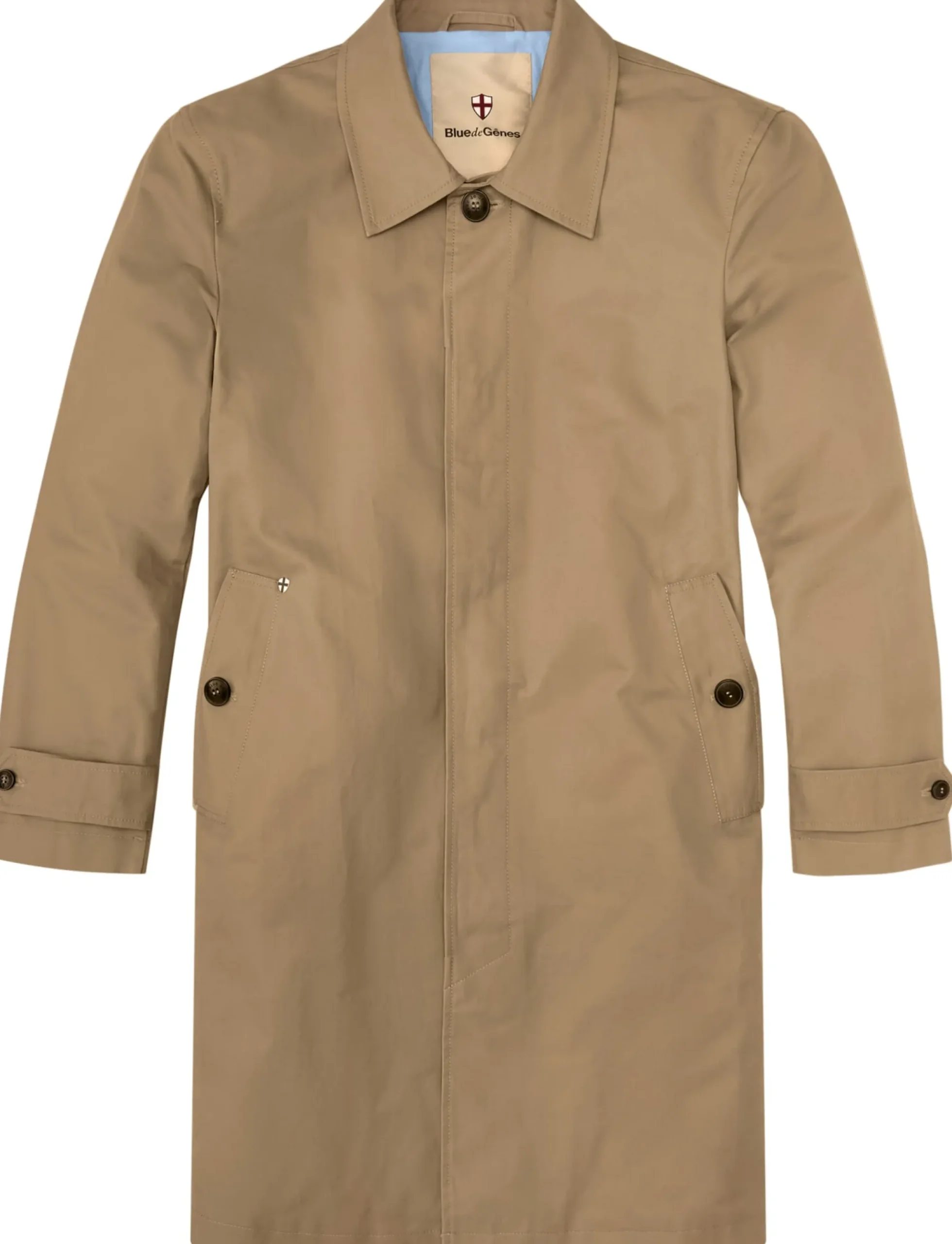 Mäntel * Blue de Gênes Herren-Kurzmantel Baumwolle Beige