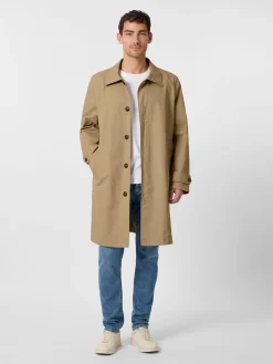Mäntel * Blue de Gênes Herren-Kurzmantel Baumwolle Beige