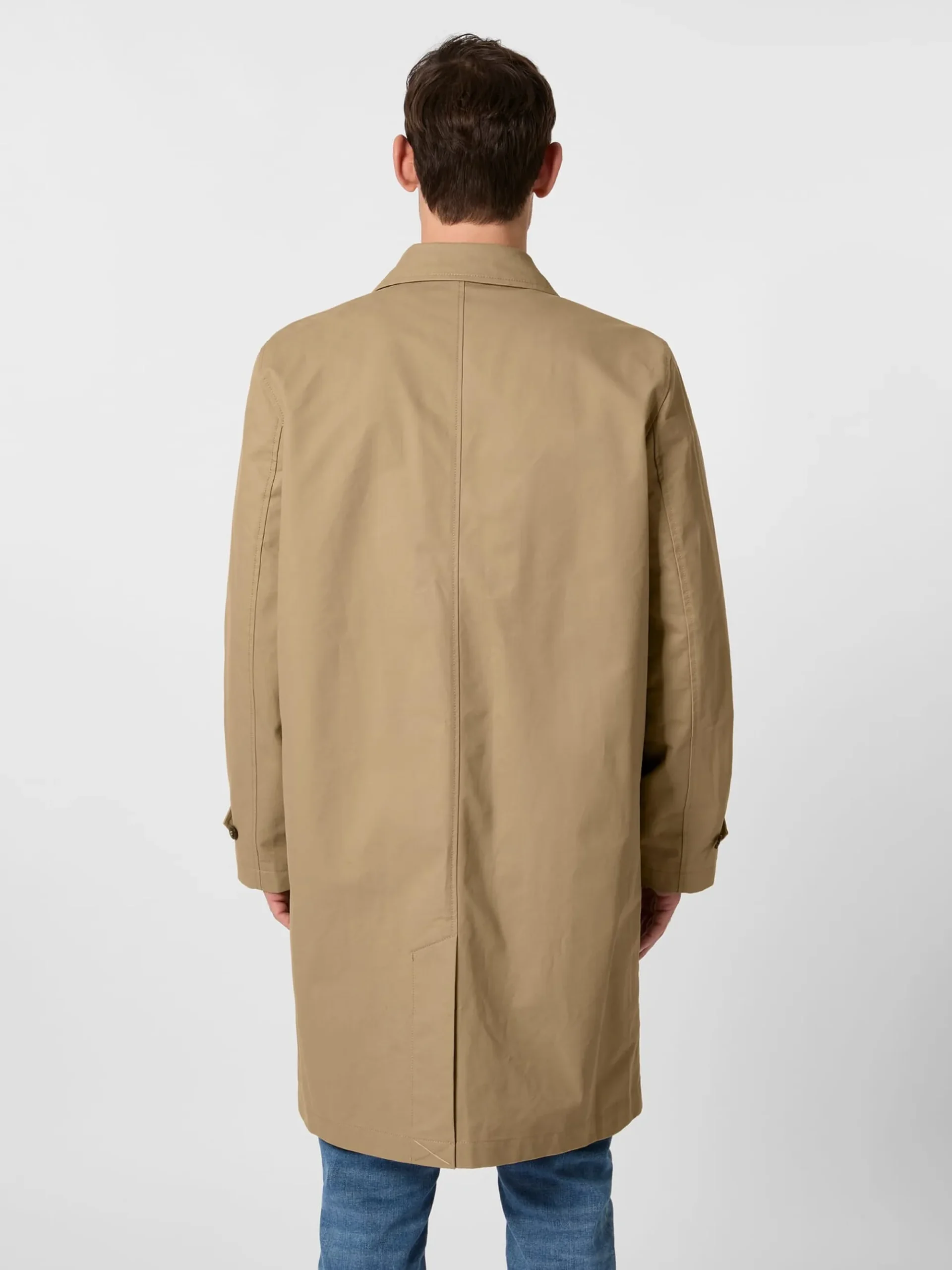 Mäntel * Blue de Gênes Herren-Kurzmantel Baumwolle Beige