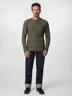 Shirts * Pike Brothers Herren-angarhirt Oliv