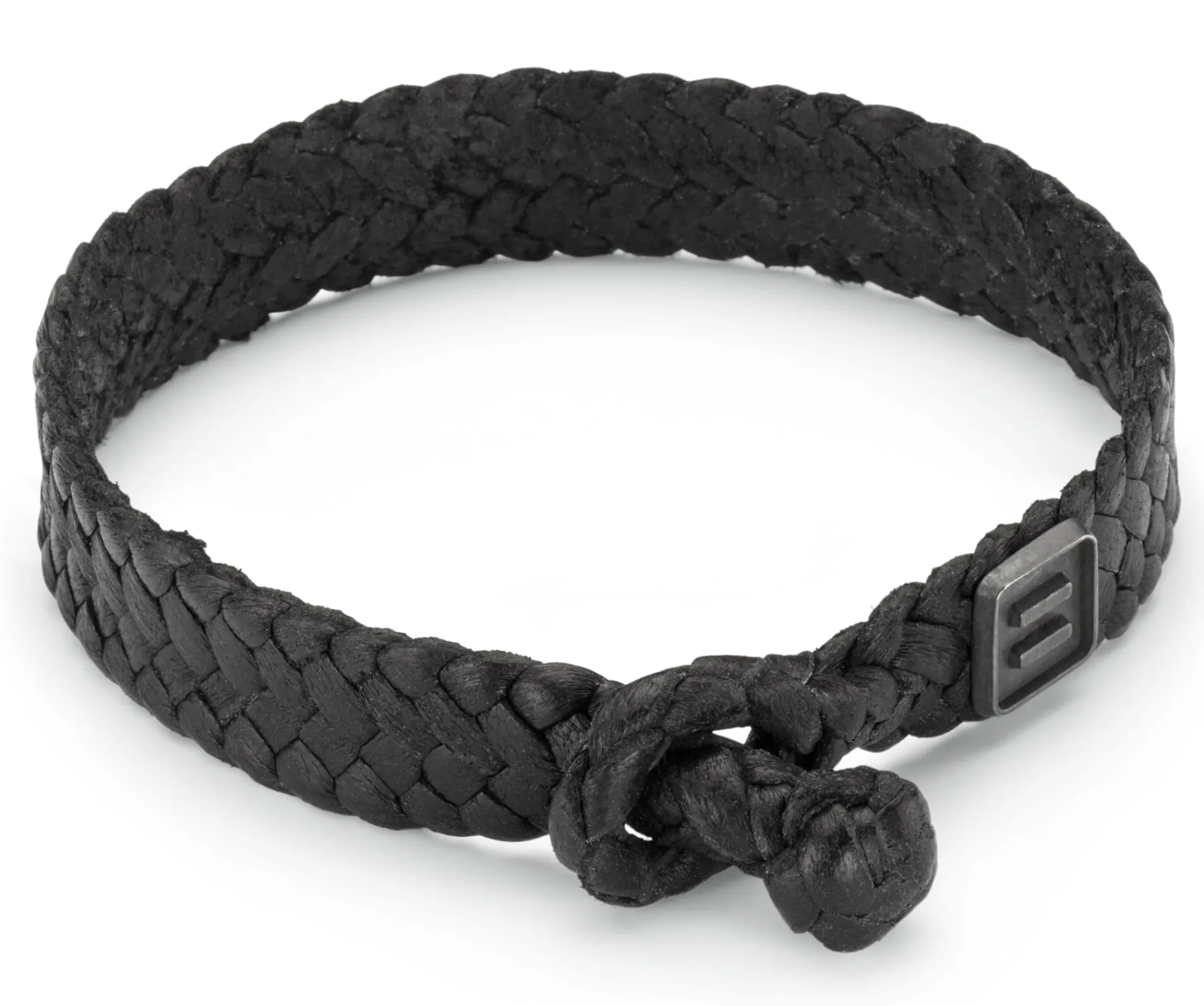 Schmuck|Schmuck * Hannes Roether Herren-Lederarband geflochten Schwarz