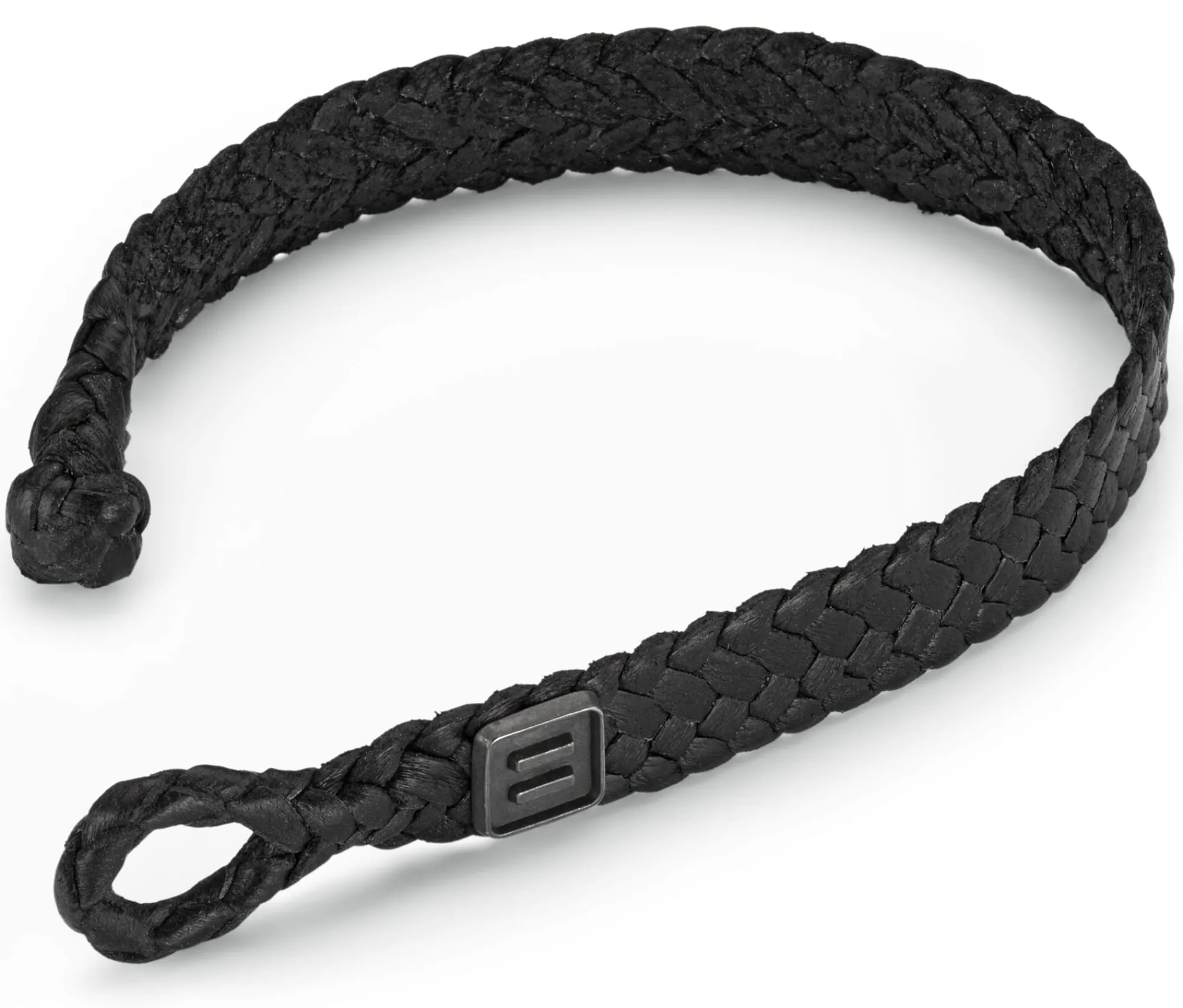Schmuck|Schmuck * Hannes Roether Herren-Lederarband geflochten Schwarz