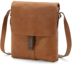 Umhänge- & Handtaschen * Harold’s Lederwaren Herren-Leder Crossbag, Cognac