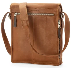 Umhänge- & Handtaschen * Harold’s Lederwaren Herren-Leder Crossbag, Cognac