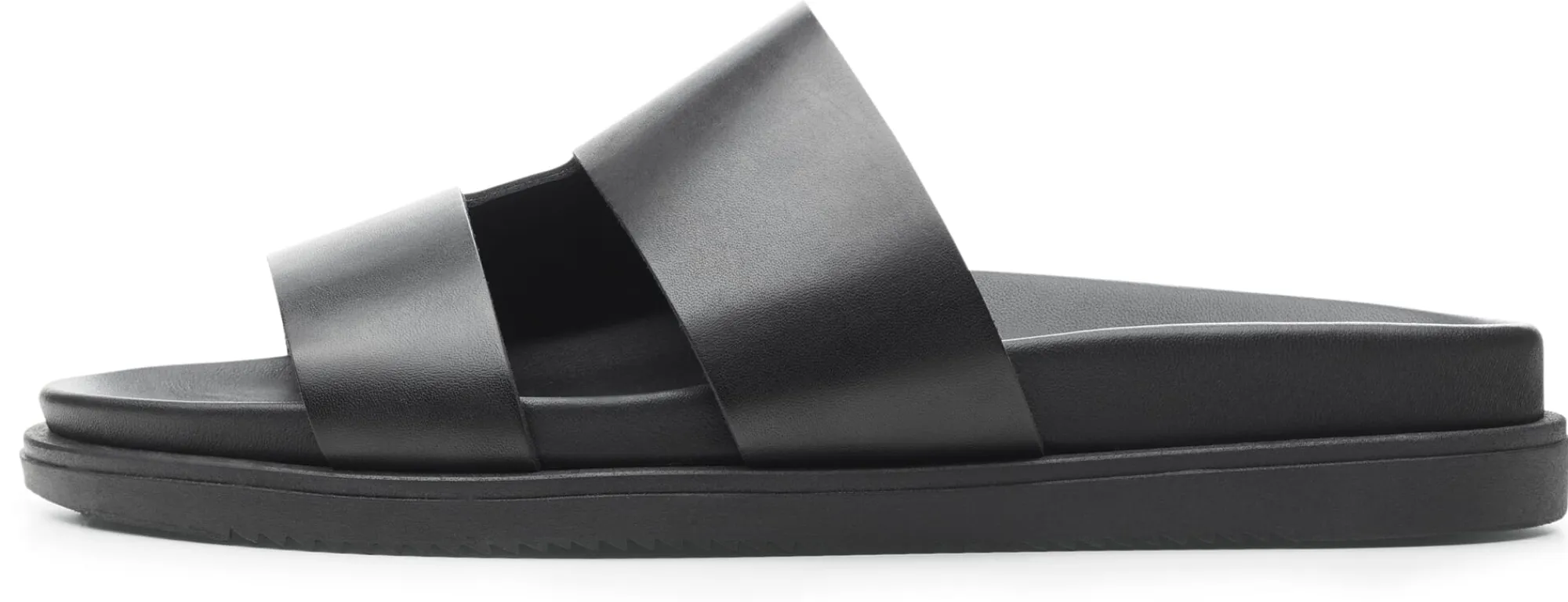 Sandalen|Hausschuhe * Ehm Herren-Lederpantolette Schwarz