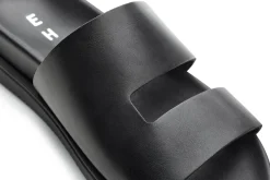 Sandalen|Hausschuhe * Ehm Herren-Lederpantolette Schwarz