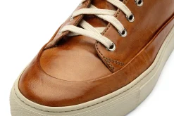 Stiefel * Benci Brothers Herren-Leder-Schnürboot Cognac