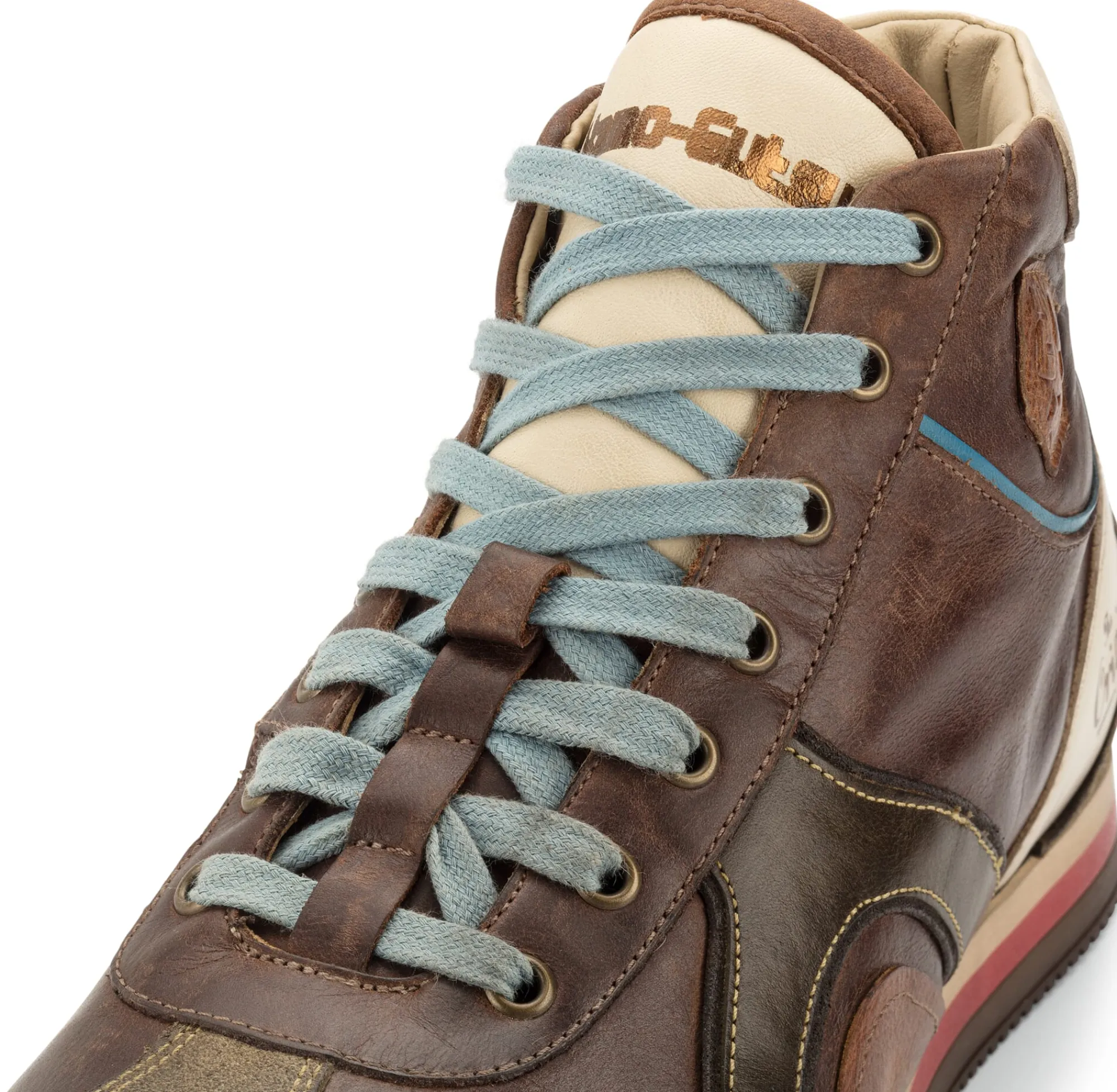 Sneaker|Freizeitschuhe * Kamo-Gutsu Herren-Ledersneaker Scudo hoch