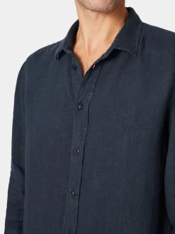 Hemden * Blue de Gênes Herren-Leinenhed vorgewachen