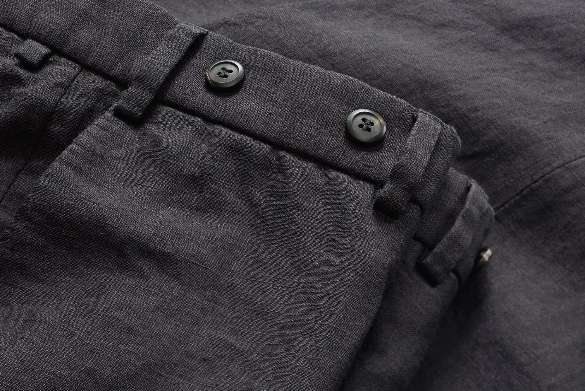 Hosen * Hiltl Herren-Leinenhose Dunkelblau