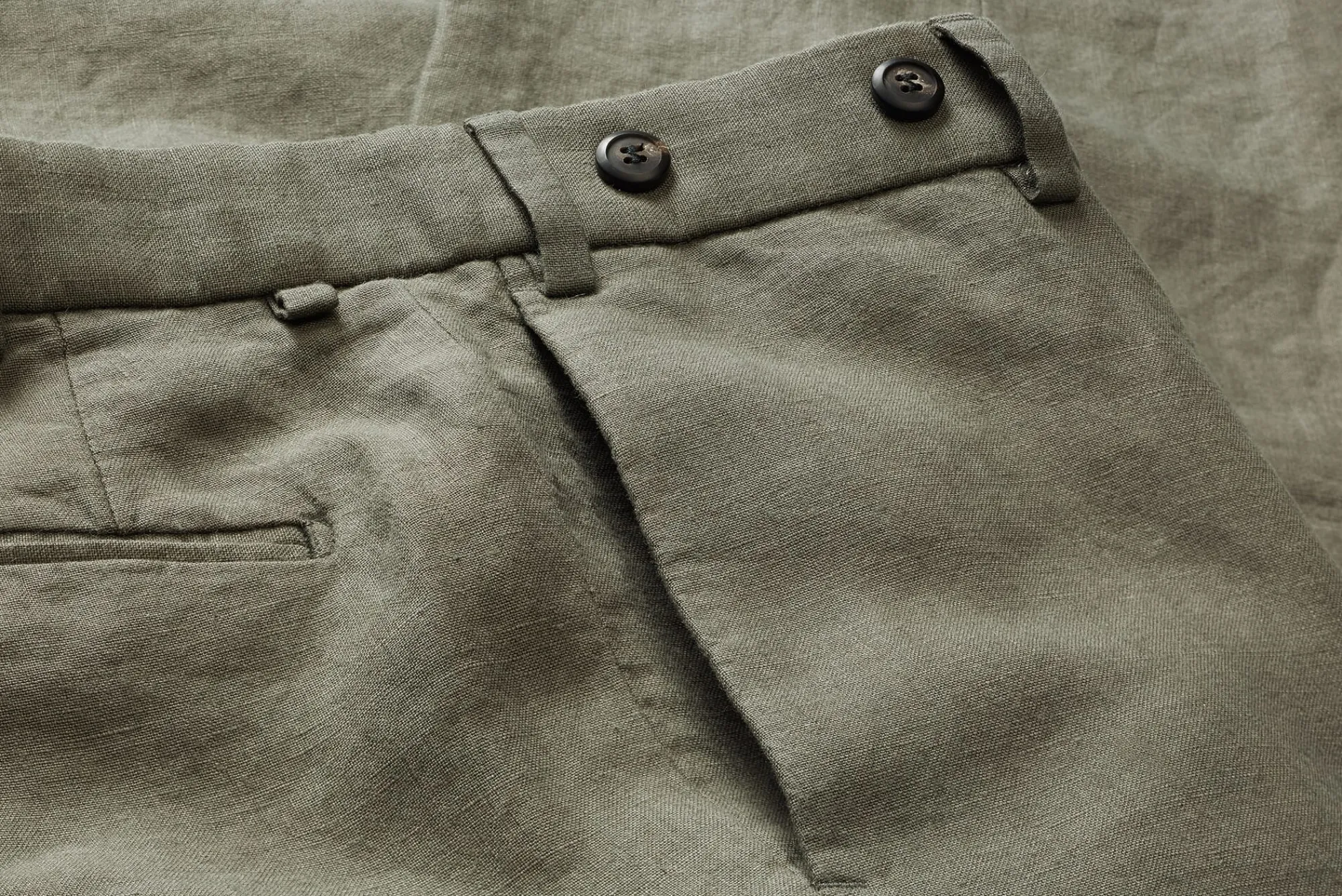 Hosen * Hiltl Herren-Leinenhose Oliv