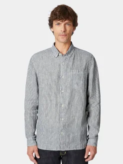 Hemden * Knowledge Cotton Apparel Herren-Leinenhirt getreift