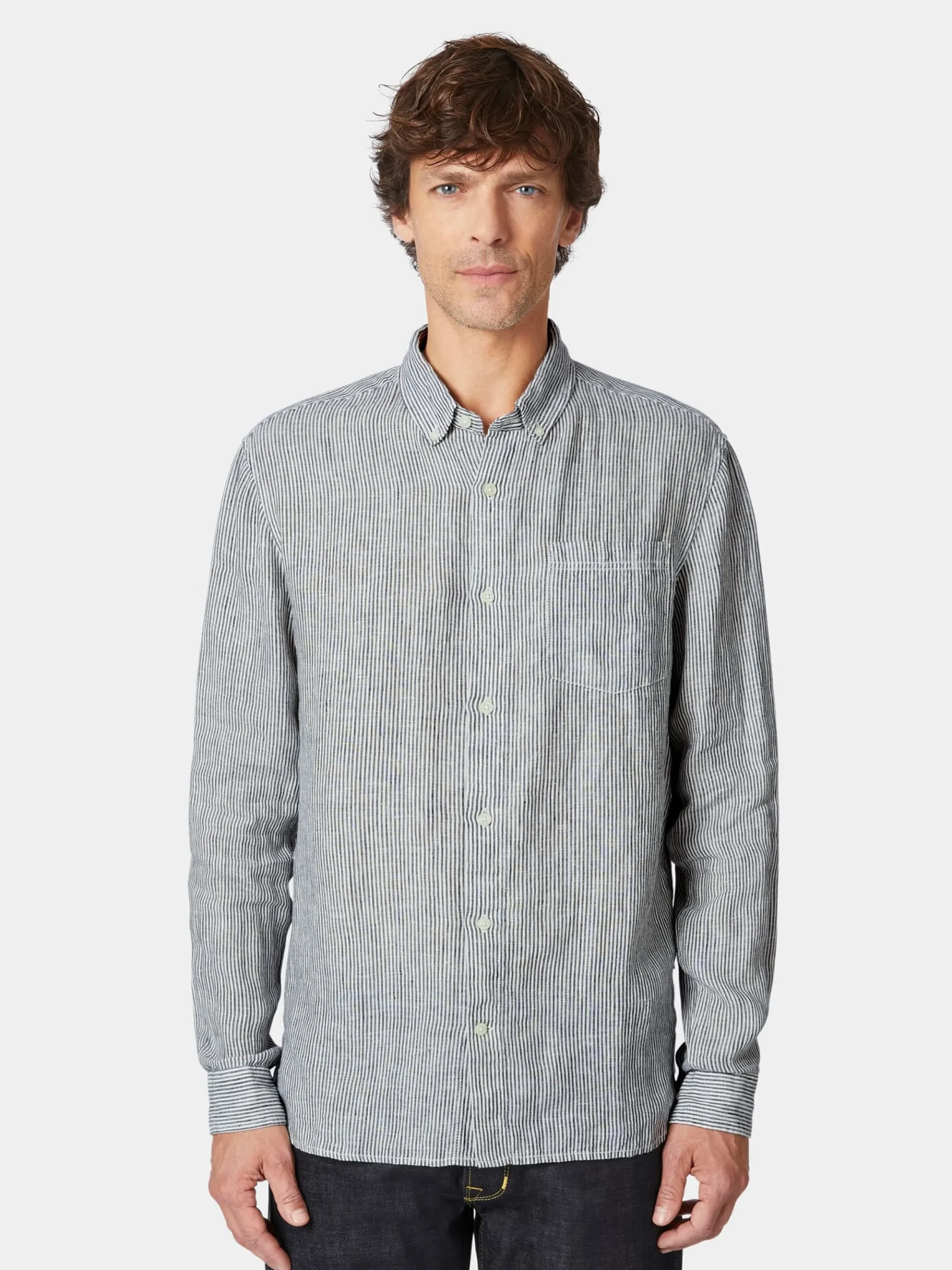 Hemden * Knowledge Cotton Apparel Herren-Leinenhirt getreift