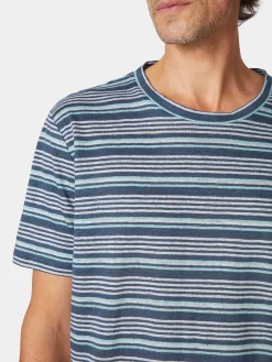 Shirts * Knowledge Cotton Apparel Herren-Leinen-T-Shirt gestreift
