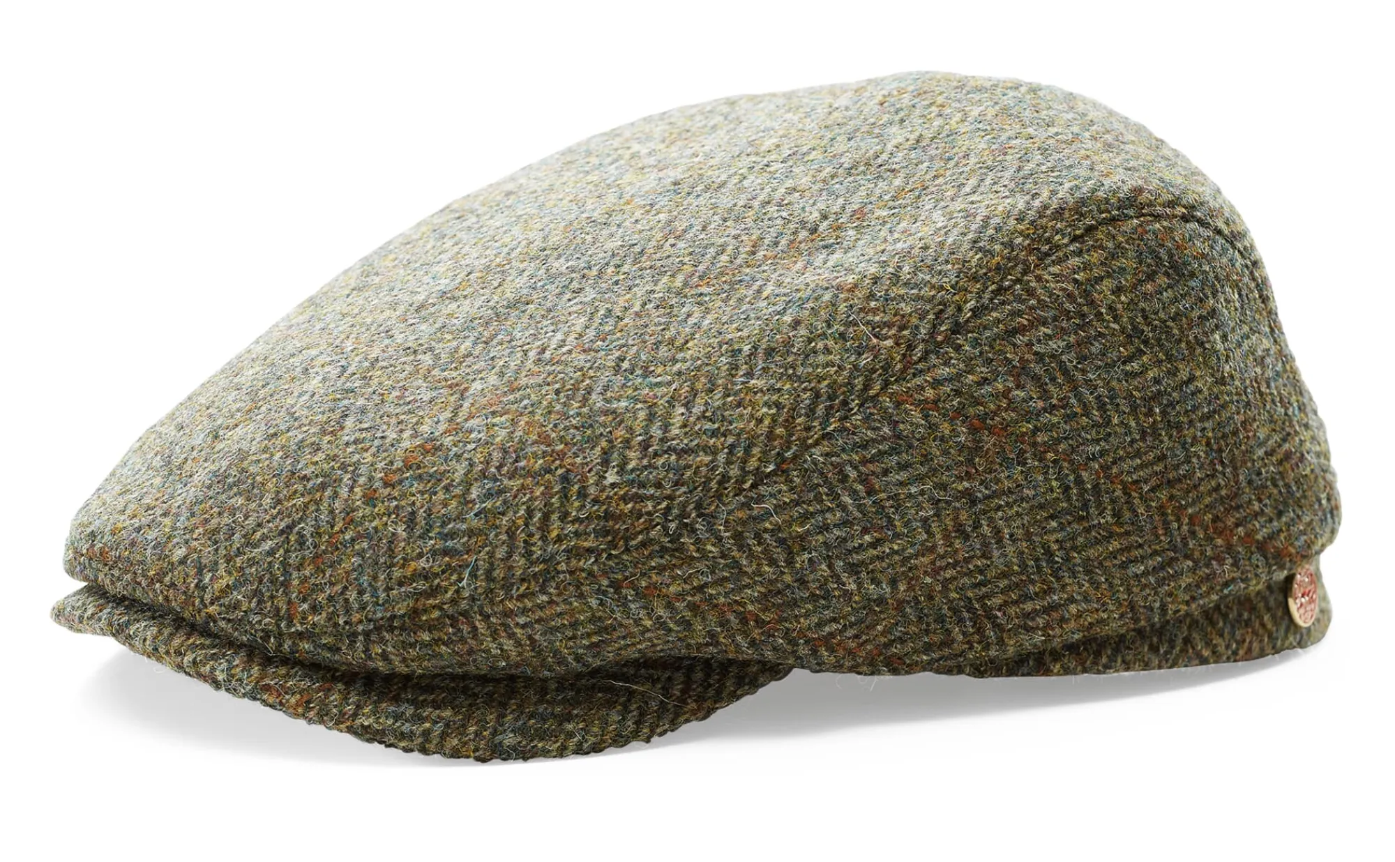 Mützen * Mayser Herrenmütze Harris-Tweed Braunmelange