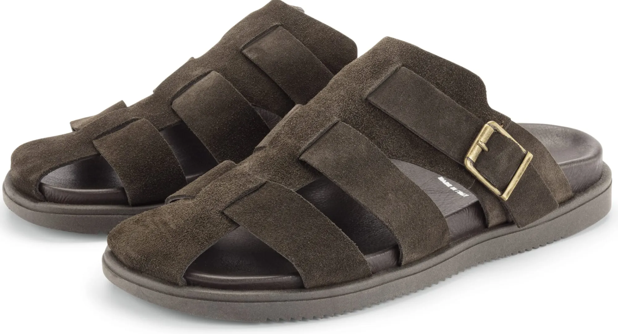 Sandalen|Hausschuhe * Ehm Herrenpantolette Rauleder