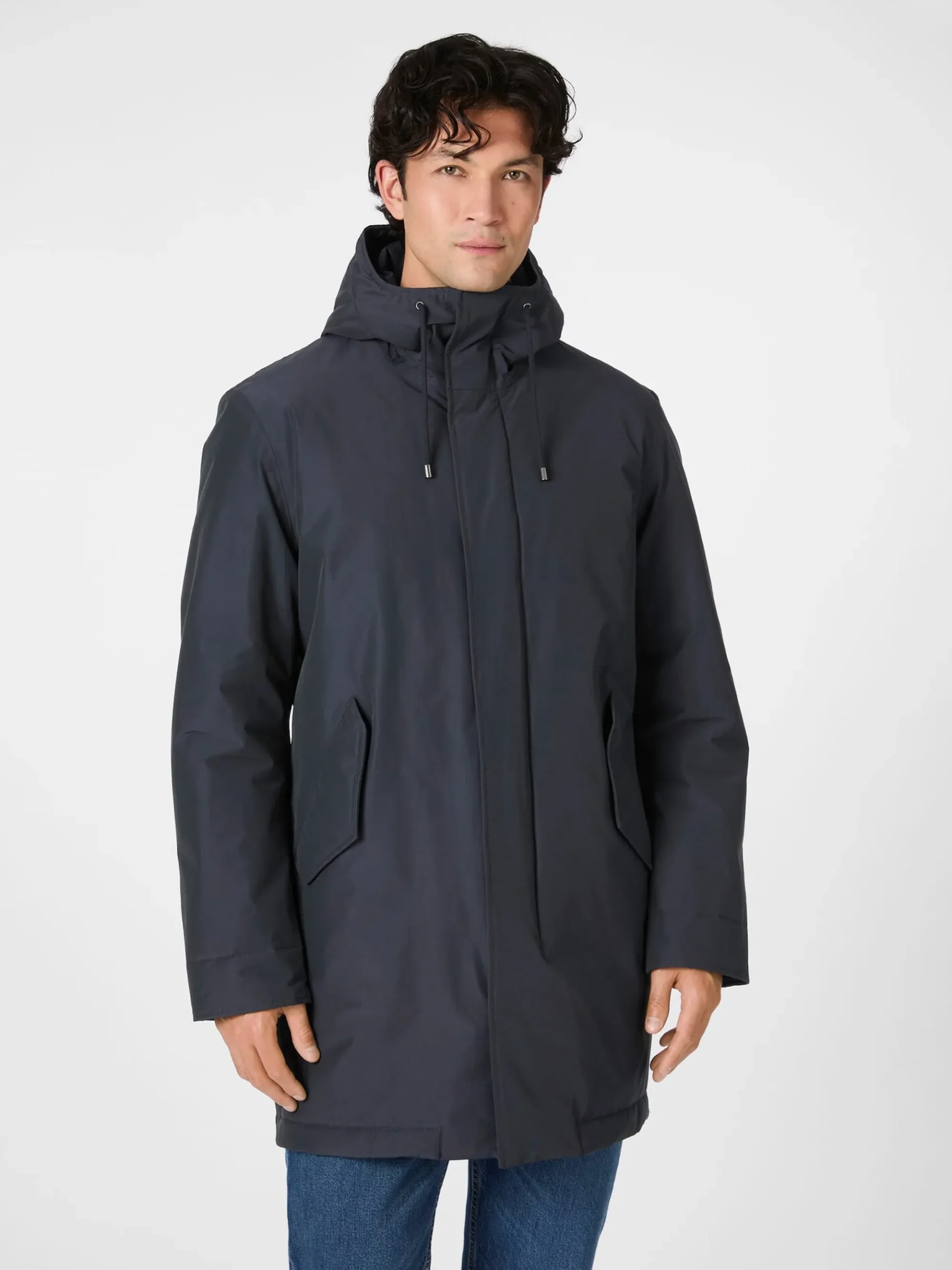 Jacken * LangerChen Herrenparka gefüttert Navy
