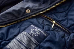 Jacken * Manifattura Ceccarelli Herrenparka gefüttert Dunkelblau