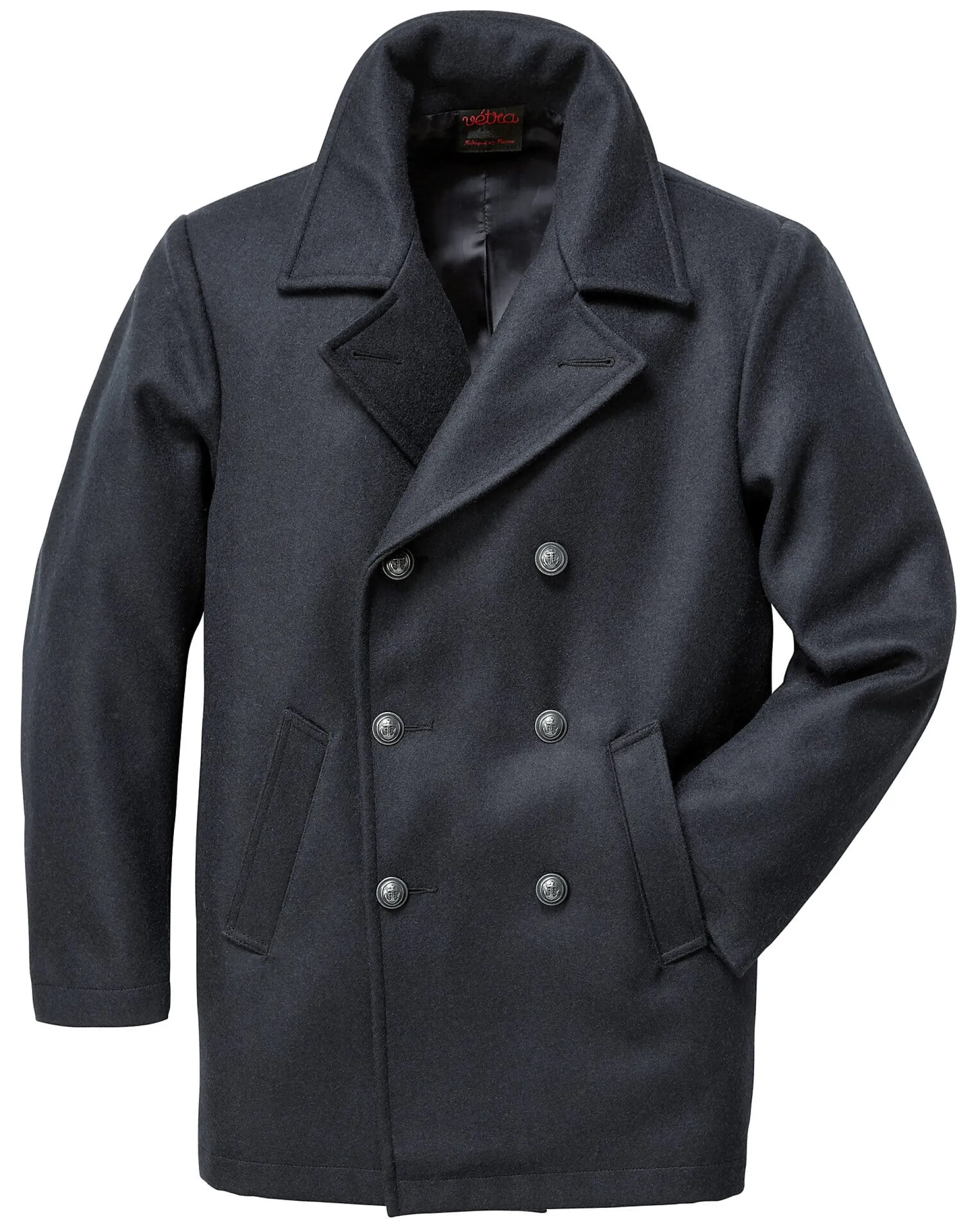 Jacken * Vetra Herren-Pea-Coat Dunkelblau