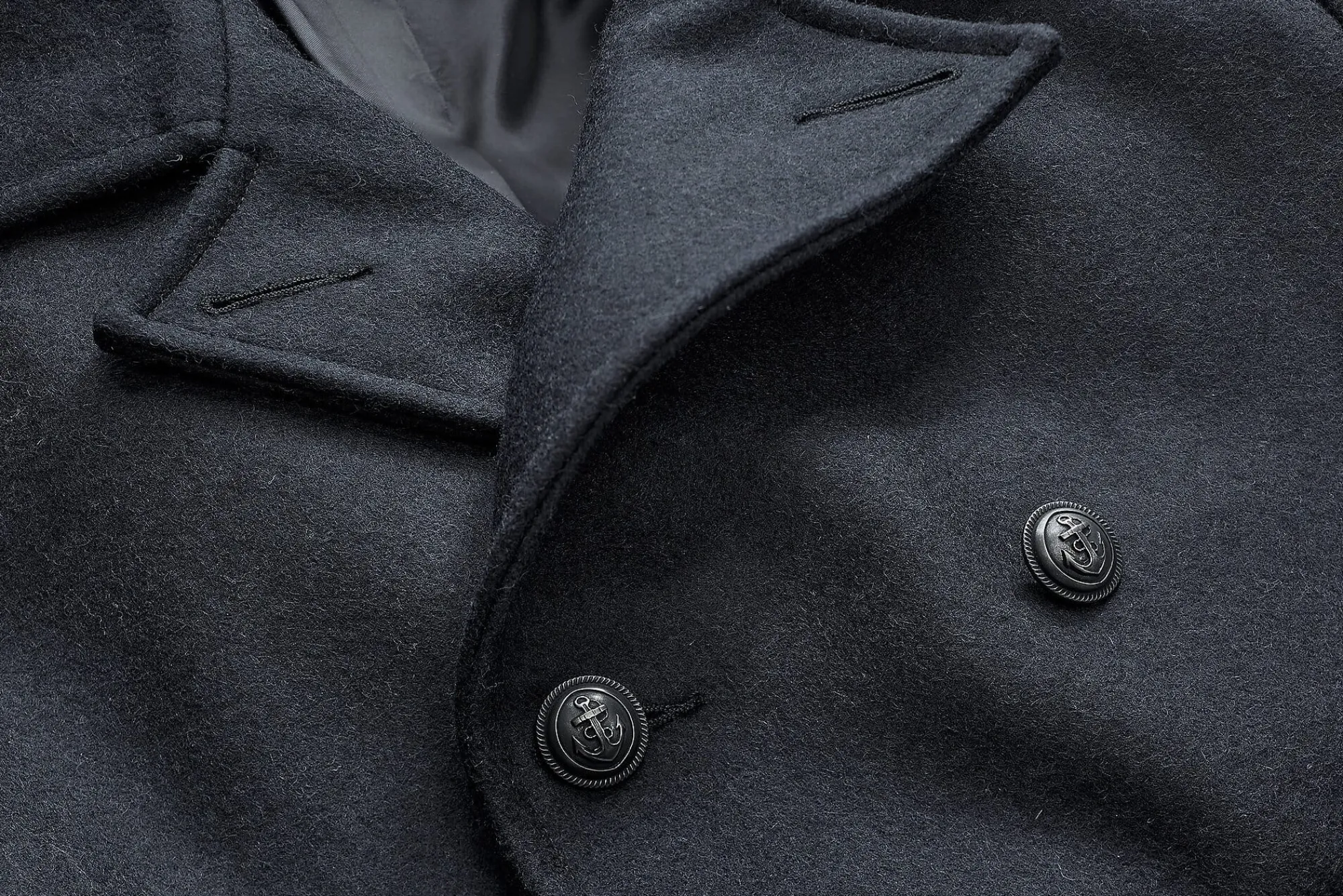 Jacken * Vetra Herren-Pea-Coat Dunkelblau