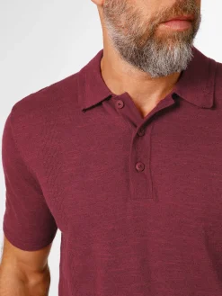 Shirts * Blue de Gênes Herren-Polohirt mit Muter Dunkelrot