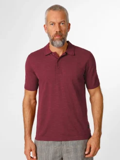 Shirts * Blue de Gênes Herren-Polohirt mit Muter Dunkelrot