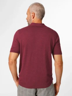 Shirts * Blue de Gênes Herren-Polohirt mit Muter Dunkelrot