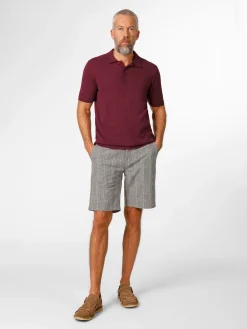 Shirts * Blue de Gênes Herren-Polohirt mit Muter Dunkelrot