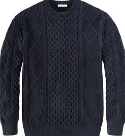 Pullover * Knowledge Cotton Apparel Herrenpullover Aranmuter Navy