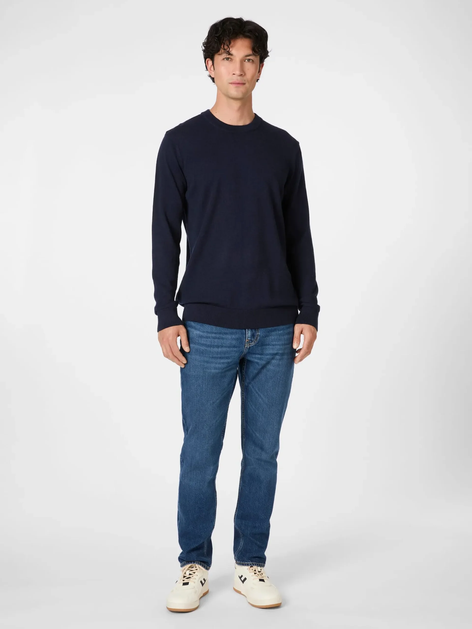 Pullover * Knowledge Cotton Apparel Herrenpullover Merinowolle Navy