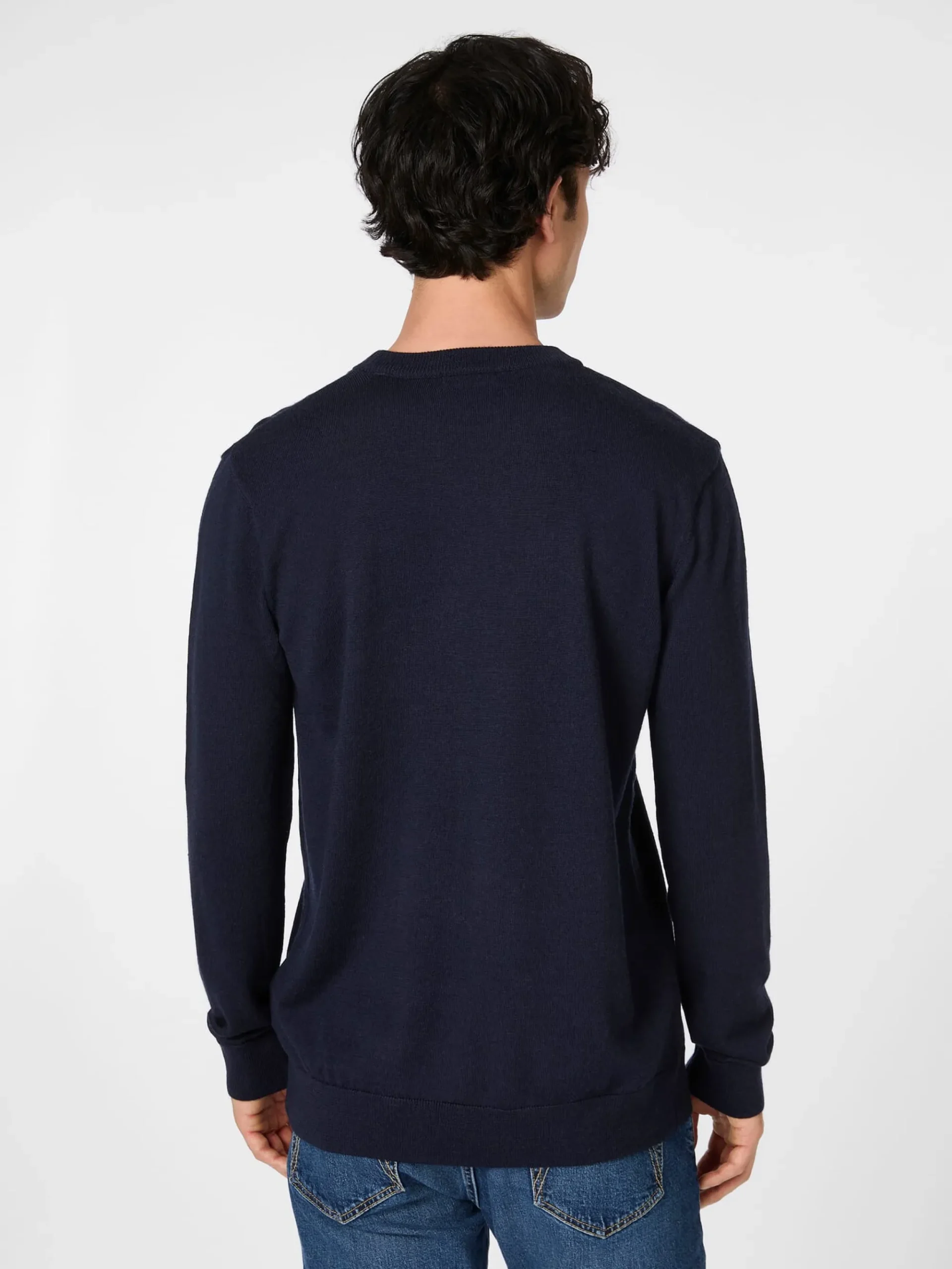 Pullover * Knowledge Cotton Apparel Herrenpullover Merinowolle Navy