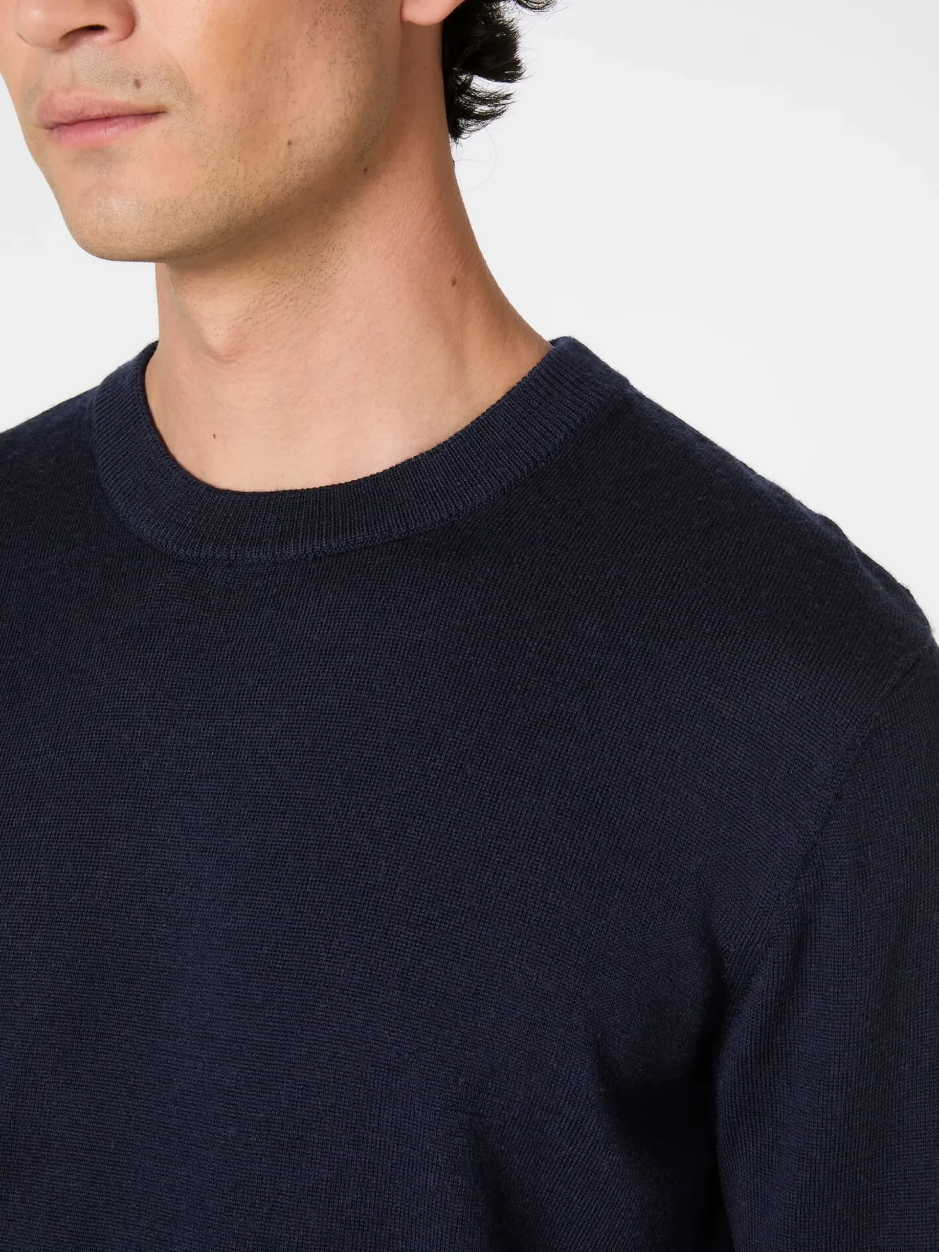 Pullover * Knowledge Cotton Apparel Herrenpullover Merinowolle Navy