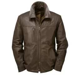 Jacken * Hack Lederware Herren-Rindlederjacke Dunkelbraun
