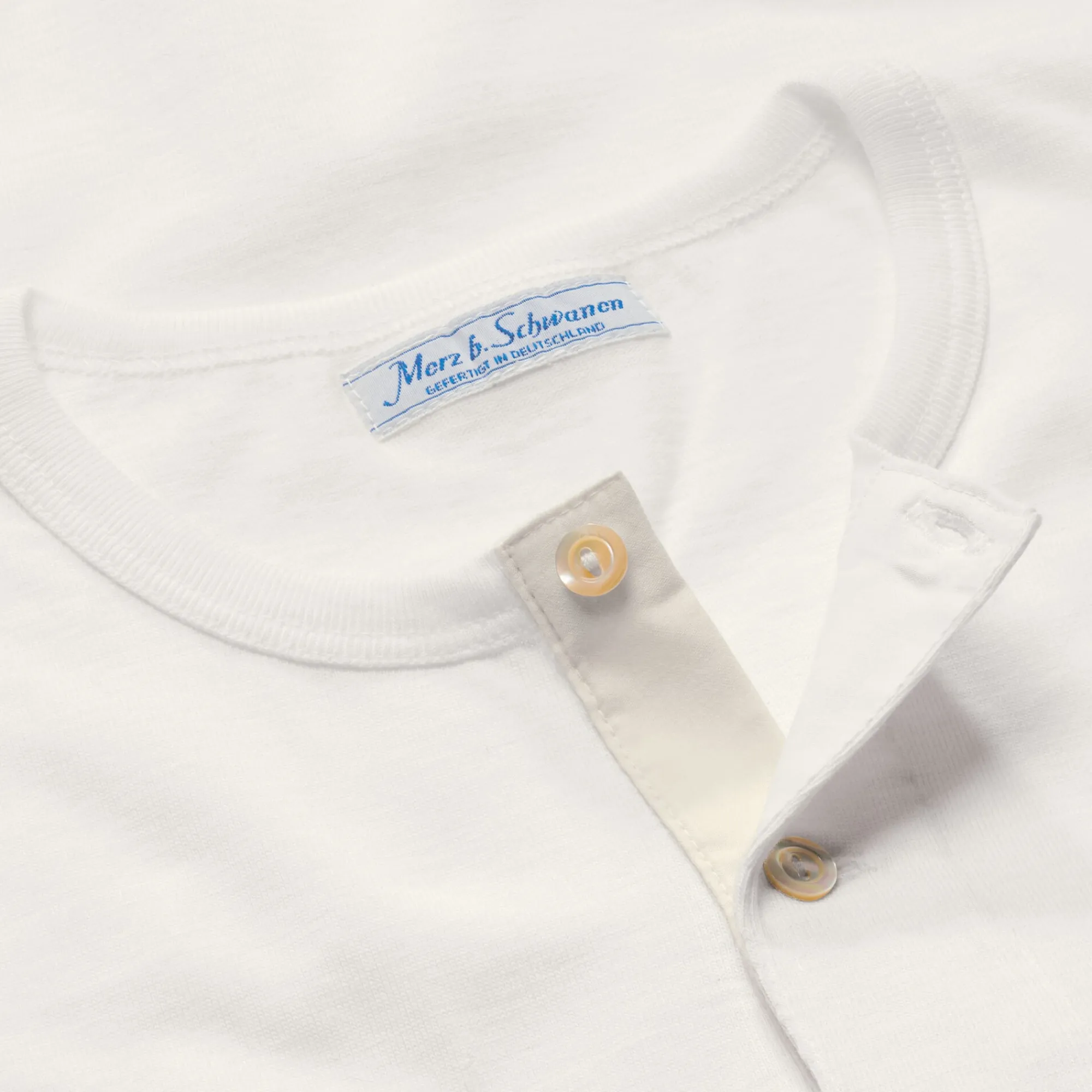 Shirts * Merz b. Schwanen Herrenshirt Jersey Halbarm Weiß