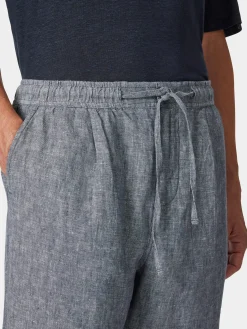 Hosen * Knowledge Cotton Apparel Herrenhort Leinen Blaumelange