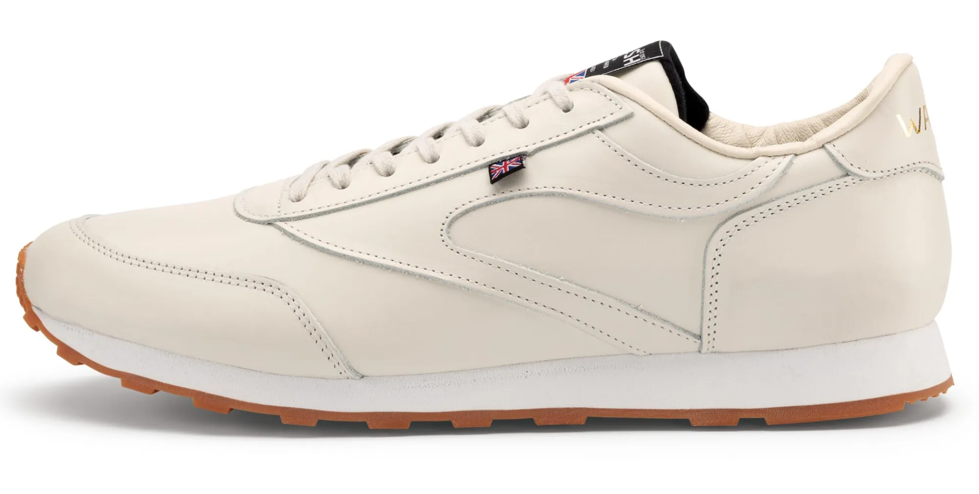 Sneaker|Freizeitschuhe * Norman Walsh Footwear Herrensneaker Glattleder Naturweiß