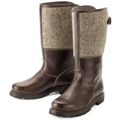 Stiefel * Schwangau Schuh Herrenstiefel Filzschaft Braun