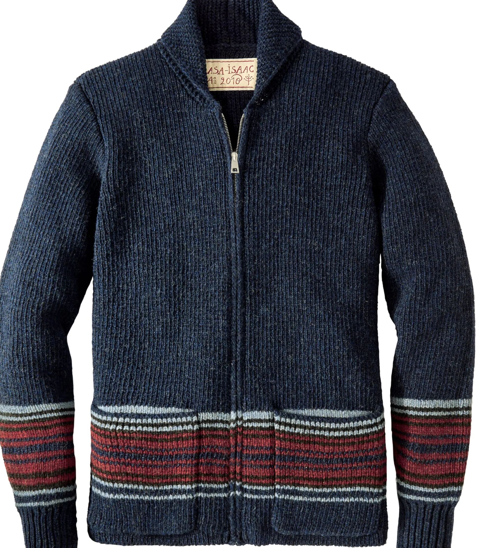 Strickjacken * Maglificio GRP Herren-trickjacke Folk Blau
