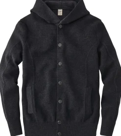 Strickjacken * Maglificio GRP Herrenstrickjacke it Kapuze Dunkelgrau