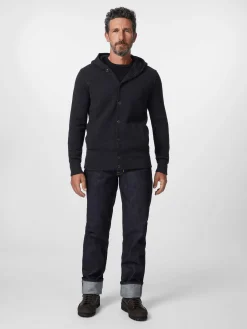 Strickjacken * Maglificio GRP Herrenstrickjacke it Kapuze Dunkelgrau