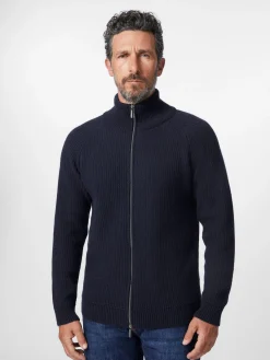 Strickjacken * Seldom Herren-trickjacke Zip Dunkelblau
