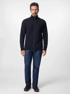 Strickjacken * Seldom Herren-trickjacke Zip Dunkelblau