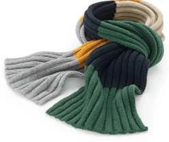 Schals & Tücher * Blue de Gênes Herren-Strickschal, Multicolor